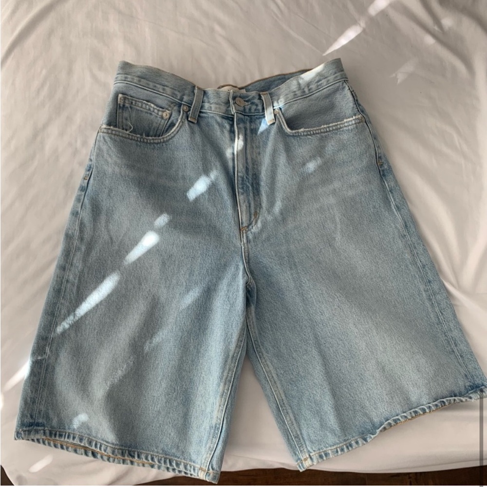 Agolde Denim Mid Length Shorts